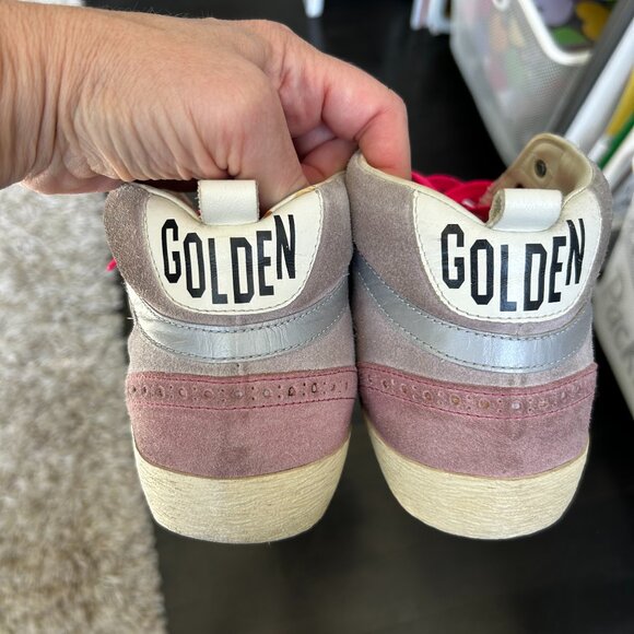 Golden Goose Women's Mid-star pink suede & glitter, Size 11 - Picture 3 of 6